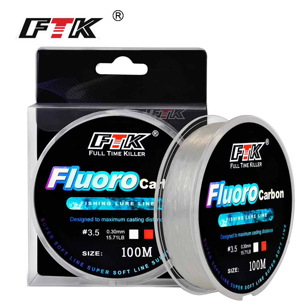 Fluorocarbon Line - FTK 100M Fluorocarbon Fishing Line 4-34LB