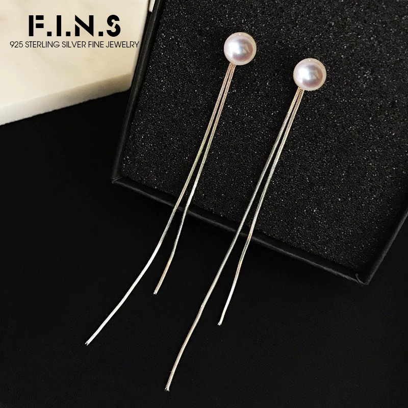 Freshwater Line - F.I.N.S 925 Silver Earrings For Women