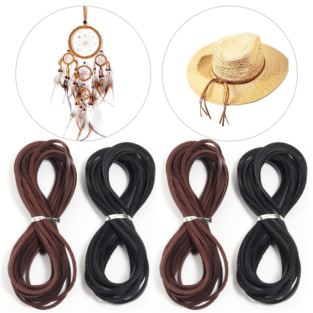 5yards 3mm Genuine Cow Leather - Braided Line ulasan dan harga