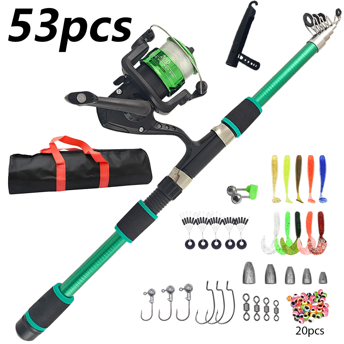Portable Telescopic Fishing Ro - Fishing Line Spooler ulasan dan harga