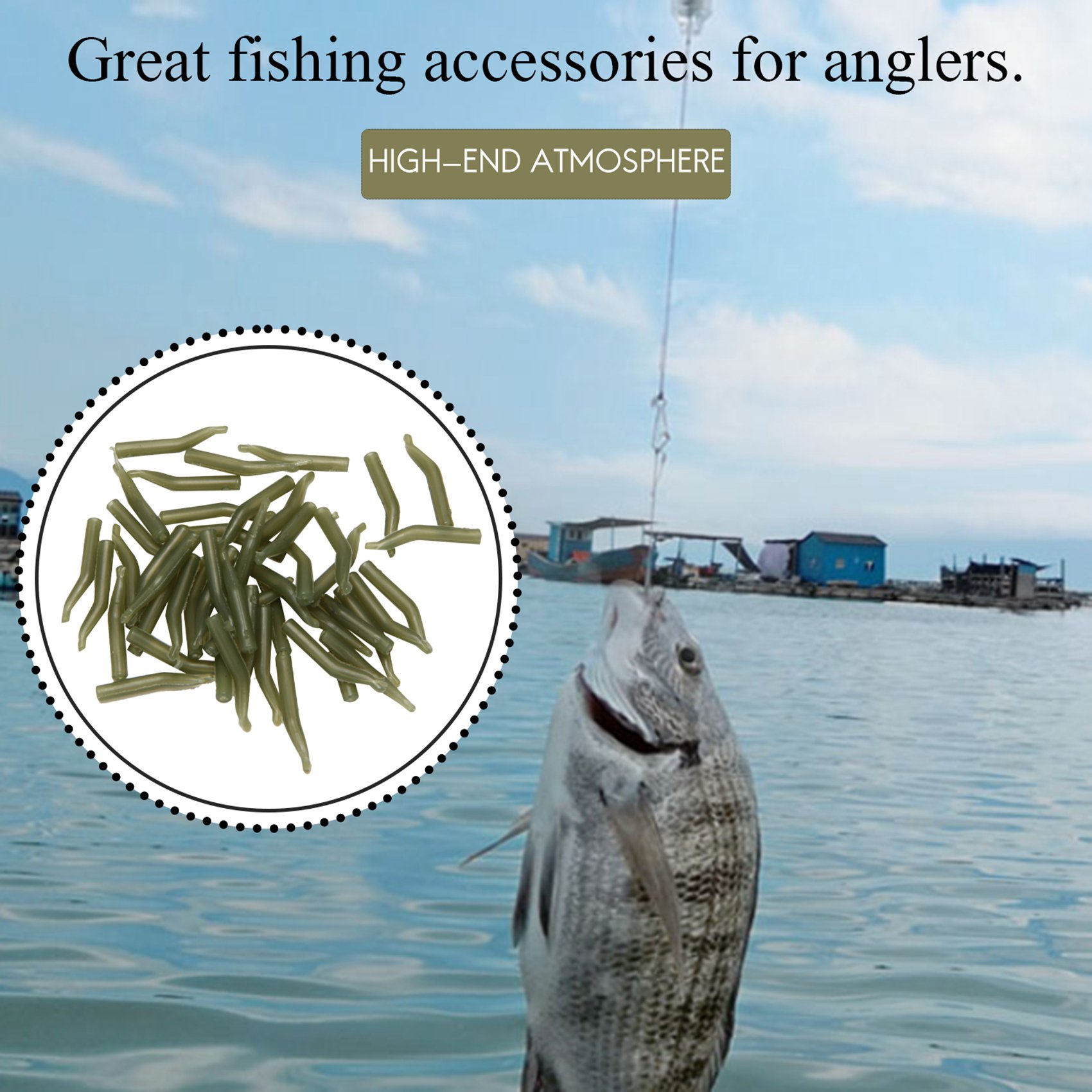 50Pcs/Lot Carp Fishing Hook Sl - Monofilament Line ulasan dan harga