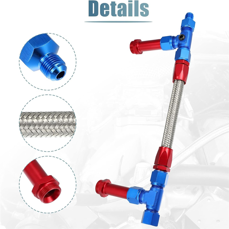8AN Dual Feed Fuel Line To 7/8 - Braided Line ulasan dan harga