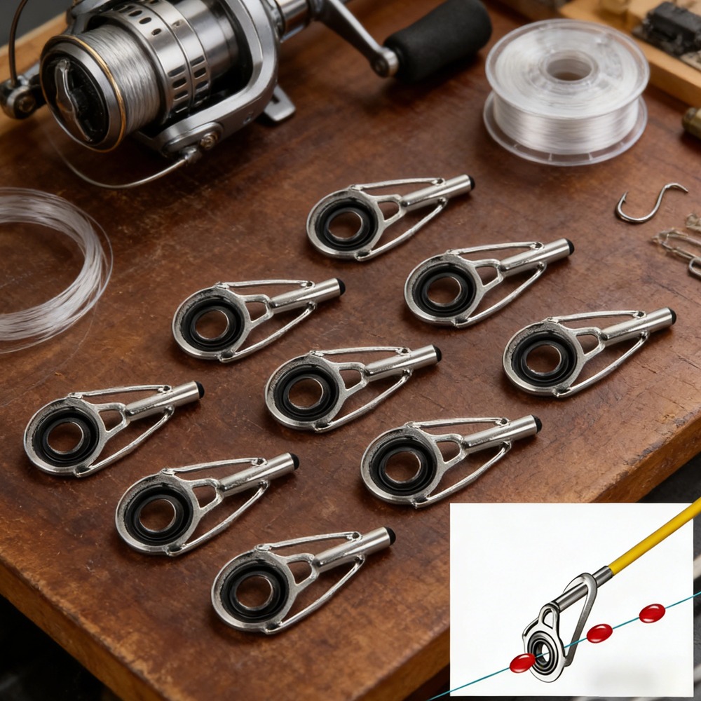 10PCS Metal Fishing Top Rod Gu - Fishing Line Winder ulasan dan harga