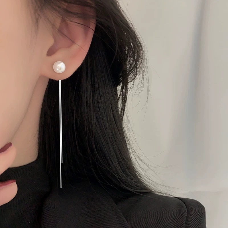 F.I.N.S 925 Silver Earrings Fo - Freshwater Line ulasan dan harga