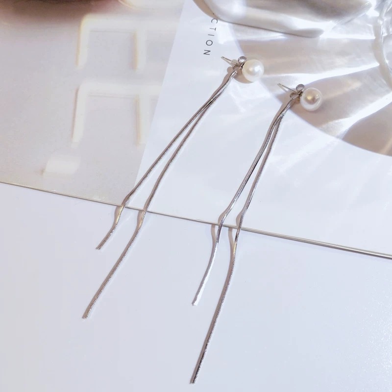 F.I.N.S 925 Silver Earrings Fo - Freshwater Line ulasan dan harga