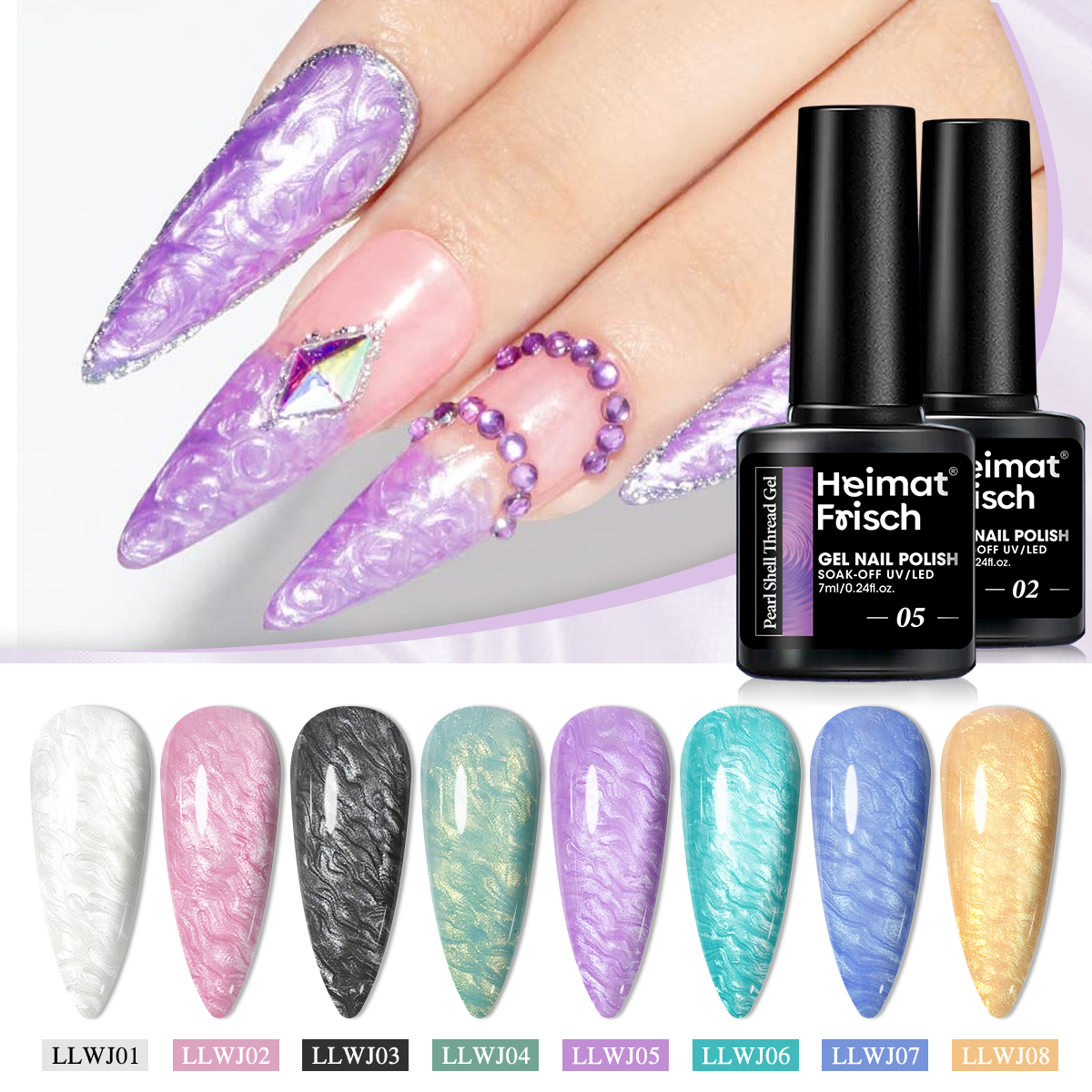 1 piece of shell line gel nail - Copolymer Line ulasan dan harga